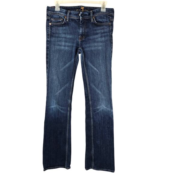 7 For All Mankind Flynt Jeans Women's 28 Bootcut Low Rise Festival Boho READ - Picture 1 of 13